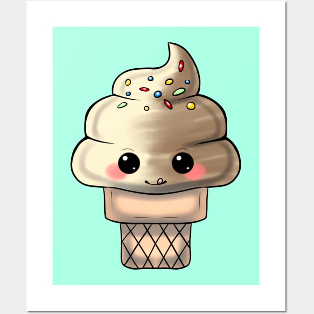 Cute Ice Cream Cone Wall Art by rvkhart